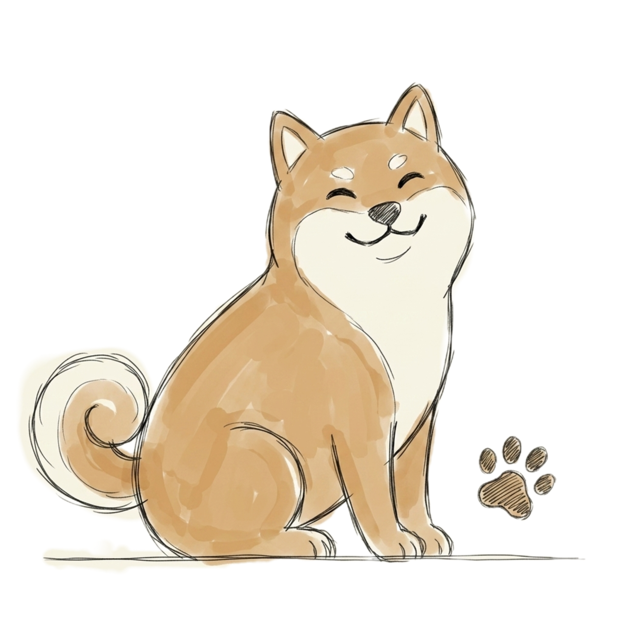 個別諮商柴犬插圖